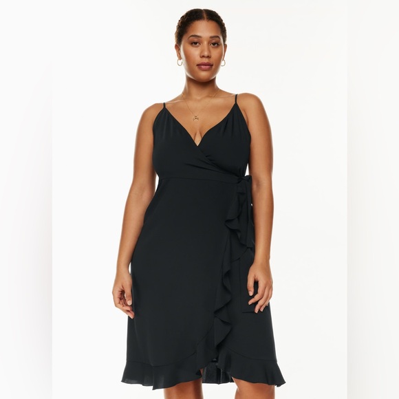 Aritzia Dresses & Skirts - NWT Aritzia Wilfred Soleia wrapped midi dress black size M